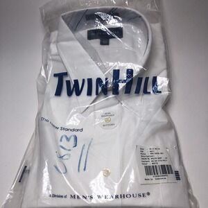 STAN HERMAN I‎ S AIRWAYS MEN'S XL WHITE LONG SLEEVE BUTTON UP UNIFORM SHIRT 18